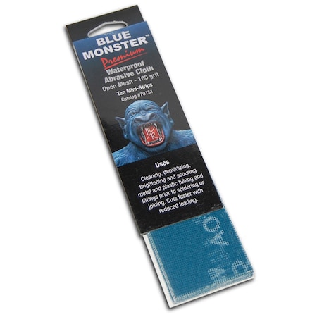 Blue Monster Mill Rose Blue Monster 8 in. L X 2 in. W Aluminum Oxide 165 Grit Medium Open Mesh Abrasive Cloth 70151